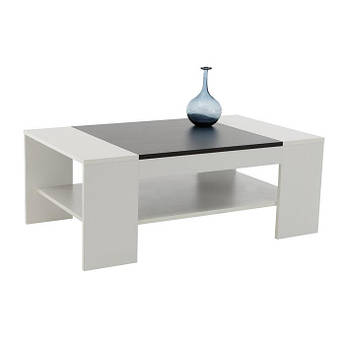 Приліжковий журнальний столик ЖС-15, Білий/Чорний