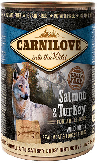 Carnilove Grain Free Dog Adult з лососем та індичкою-400гр