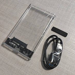 Кишеня зовнішня 2,5" HDD/SSD USB 3.0 прозора, фото 1