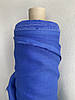 Сорочково-платтєва лляна тканина кольору електрик, колір 194/1560, фото 2