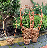Корзина квіткова плетена з лози. Арт:30109, фото 5