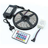 Світлодіодна Led-стрічка 5050 RGB з блоком і пультом керування 5 м