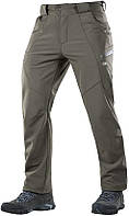 Мужские зимние тактические штаны M-Tac Softshell, утепленные флисовые штаны оливковые, размер S