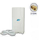 Антена 4G/3G (LTE/HSDPA) 8.8dBi*2 MiMO панельна SMA-роз'єм кабель 2 м