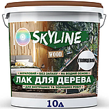 Лак для дерева акриловий SKYLINE WOOD безбарвний напівматовий, 0.75 л, фото 9