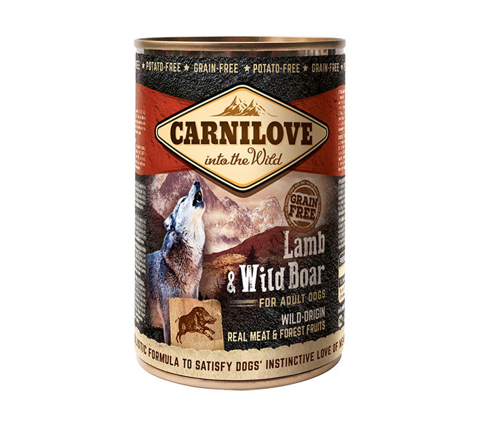 Carnilove Grain Free Dog Adult з ягням і кабаном-400гр