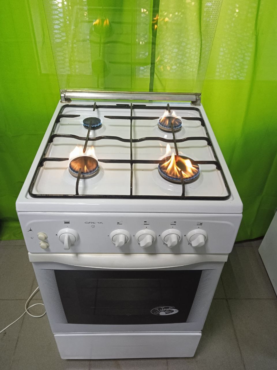 Газовая Плита Б/у GRETA 50/55 Поджигом ,духовка Газовая Подсветкой ...