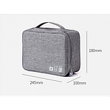 Сумка-органайзер для дротів і аксесуарів дорожня сіра, фото 4