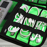 Дорожній органайзер для заряджання, дротів і кабелів. Фіолетовий, фото 3