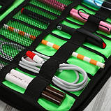 Дорожній органайзер для заряджання, дротів і кабелів. Фіолетовий, фото 4