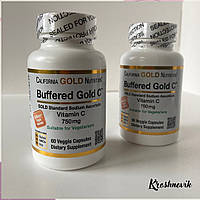 California Gold Nutrition Buffered Gold C, Буферизований вітамін С 750 мг, 60 капсул