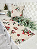 Наволочка гобеленова Новорічна , двостороння 45х45 см.,, фото 3