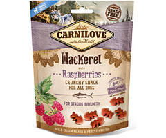 Carnilove Dog Crunchy Snack зі скумбрією та малиною для собак-200гр