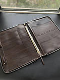 Шкіряна папка для сімейних документів FAMILY FOLDER коричнева, фото 2