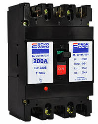 ВА-2004N/250 3р 200А Корпусний, силовий автоматичний вимикач АСКО-УКРЕМ