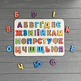 "Українська Абетка", дерев'яна іграшка-сортер, розвиваючі конструктори і пазли, фото 2