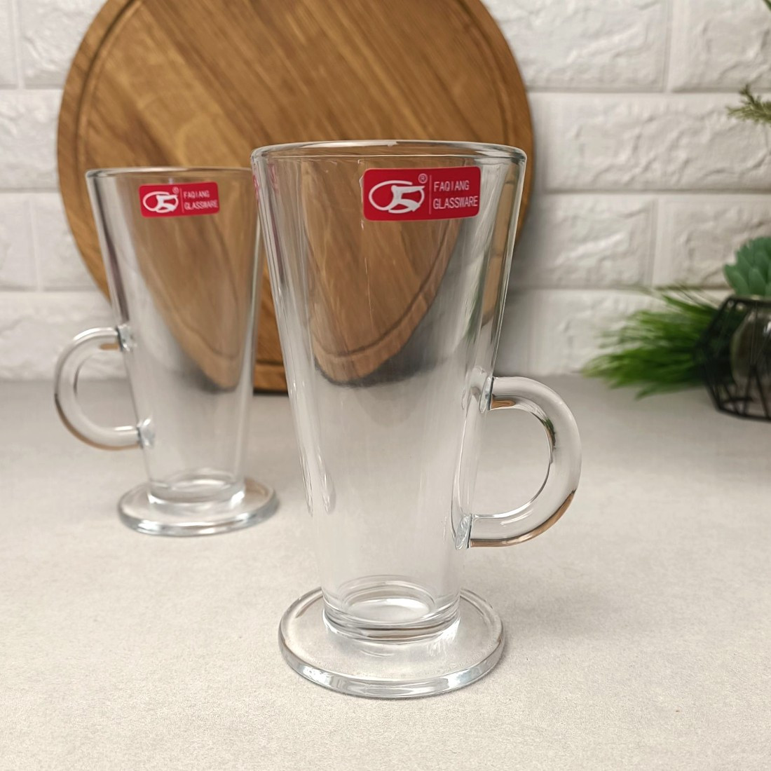 Набір конусних кухлів з ручкою для латте HLS Latino 250 мл 6 шт (6114)