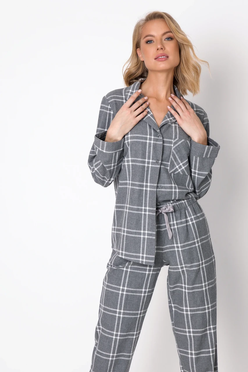 Домашня фланелева жіноча піжама Aruelle Tyra Pajama Long