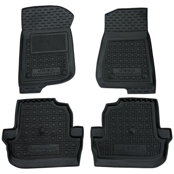 Гумові килимки в салон Jeep Wrangler 2018- 2 двері, фото 1