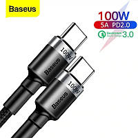 Кабель Baseus USB-C 100W 5A 2m для Macbook|iPad|Laptop|Android