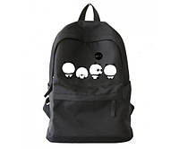 Міський рюкзак чорний з маленькими пандами