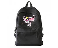 Рюкзак міський чорний рожева пантера