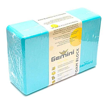 Блок для йоги Gemini 23х15х7,5 см Бірюзовий (GВ001CY)