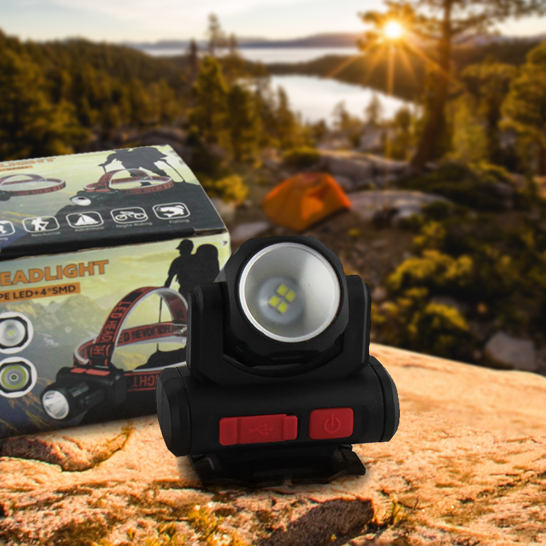 Налобний ліхтар BL 2001 4SMD+XPE USB CHARGE, фото 1