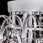 Кришталева люстра на 15 ламп з підсвічуванням основи та пультом д/у PM-L1356/15+15/WT+CH/LED, фото 2