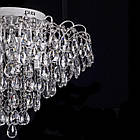 Кришталева люстра на 15 ламп з підсвічуванням основи та пультом д/у PM-L1356/15+15/WT+CH/LED, фото 4