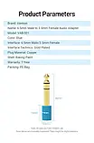 Vention VaB-S01-L 6,35 мм папа до 3,5 мм мама стерео адаптер 1/4 дюйма штекер до 1/8 дюйма стерео роз'єм aux конвертер перехідник, фото 5