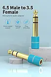 Vention VaB-S01-L 6,35 мм папа до 3,5 мм мама стерео адаптер 1/4 дюйма штекер до 1/8 дюйма стерео роз'єм aux конвертер перехідник, фото 6