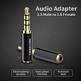 Vention BFBB0 3,5 мм папа до 2,5 мм мама аудіо адаптер Aux Jack мікрофон стерео навушники навушники адаптер роз'єм для автомобільн, фото 8