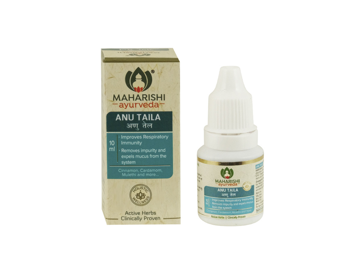 Краплі в ніс Anu taila Maharishi Ayurveda 100 мл при грипі, гаймориті, синуситі та головному болі Масло Ану