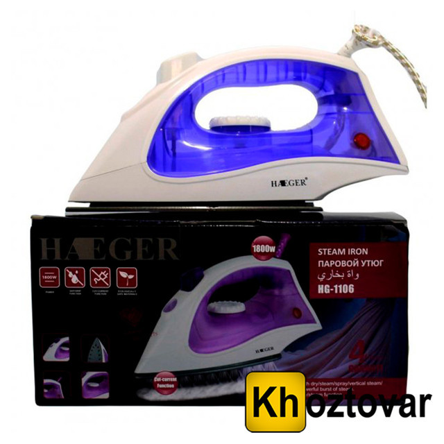 Парова праска Haeger HG-1106 | 1800W, фото 1