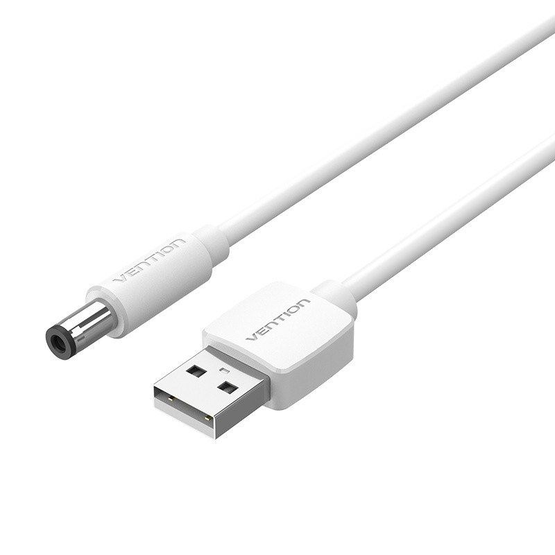 Зарядний кабель Vention USB - DC 5,5 мм 1.5м для концентратора / міні-вентилятора / настільної лампи 28 AWG