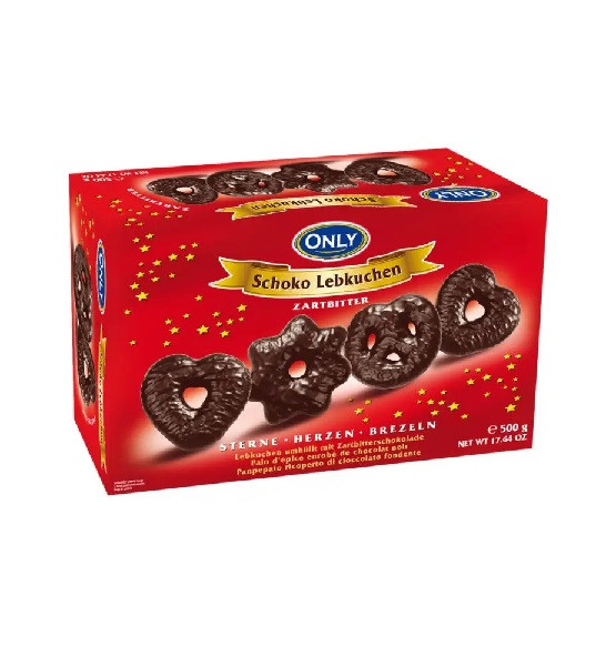 Пряники Імбирні в Темному Шоколаді Only Schoko Lebkuchen Онлі Шоко Лебучен 500 г Австрія