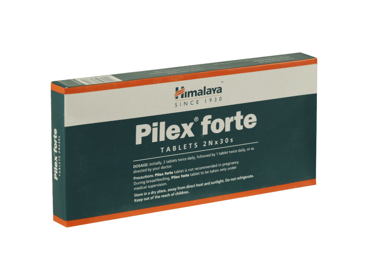 Препарат від варикозного розширення вен PILEX FORTE 60таб HIMALAYA з ранозагоювальною дією ПАЙЛЕКС