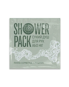 Одноразова пінна губка-душ (сухий душ) для рук або ніг Shower Pack