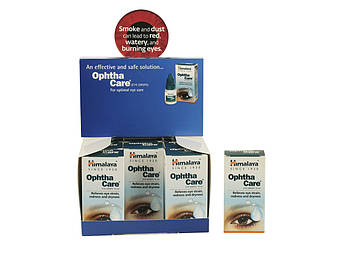 Очні краплі OPHTHA CARE EYE DROPS HIMALAYA 10 мл для зняття очної напруги та запалень Оптакейр