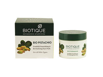 BIO PISTACHIO FASE MASK (50GM) BIOTIQUE, БІО ФІСТАШКОВА МАСКА ДЛЯ ОБЛИЧЧА