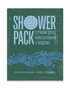 Одноразова пінна губка (сухий душ) з водою та гелем Shower Pack