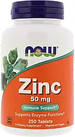 Цинк Now Zinc Gluconate 50mg 250 tabs