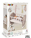 Колиска Smoby Toys Baby Nurse Рожева пудра з мобілем 47см (220372), фото 6