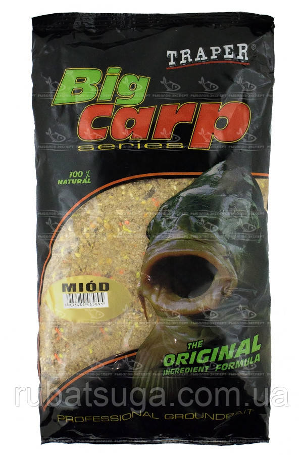 Прикормка Traper серія Big Carp Miód (Мед) 1,0 кг.