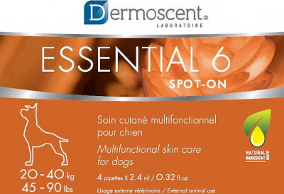 Dermoscent (Дермосент) Essential 6 spot-on-Средство по уходу за кожей и шерстью собак весом от 20 до 40 кг - фото 1 - id-p1692129059