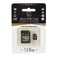 Картка пам'яті Micro SD 128Gb Class 10 UHS-3 T&G (+адаптер)