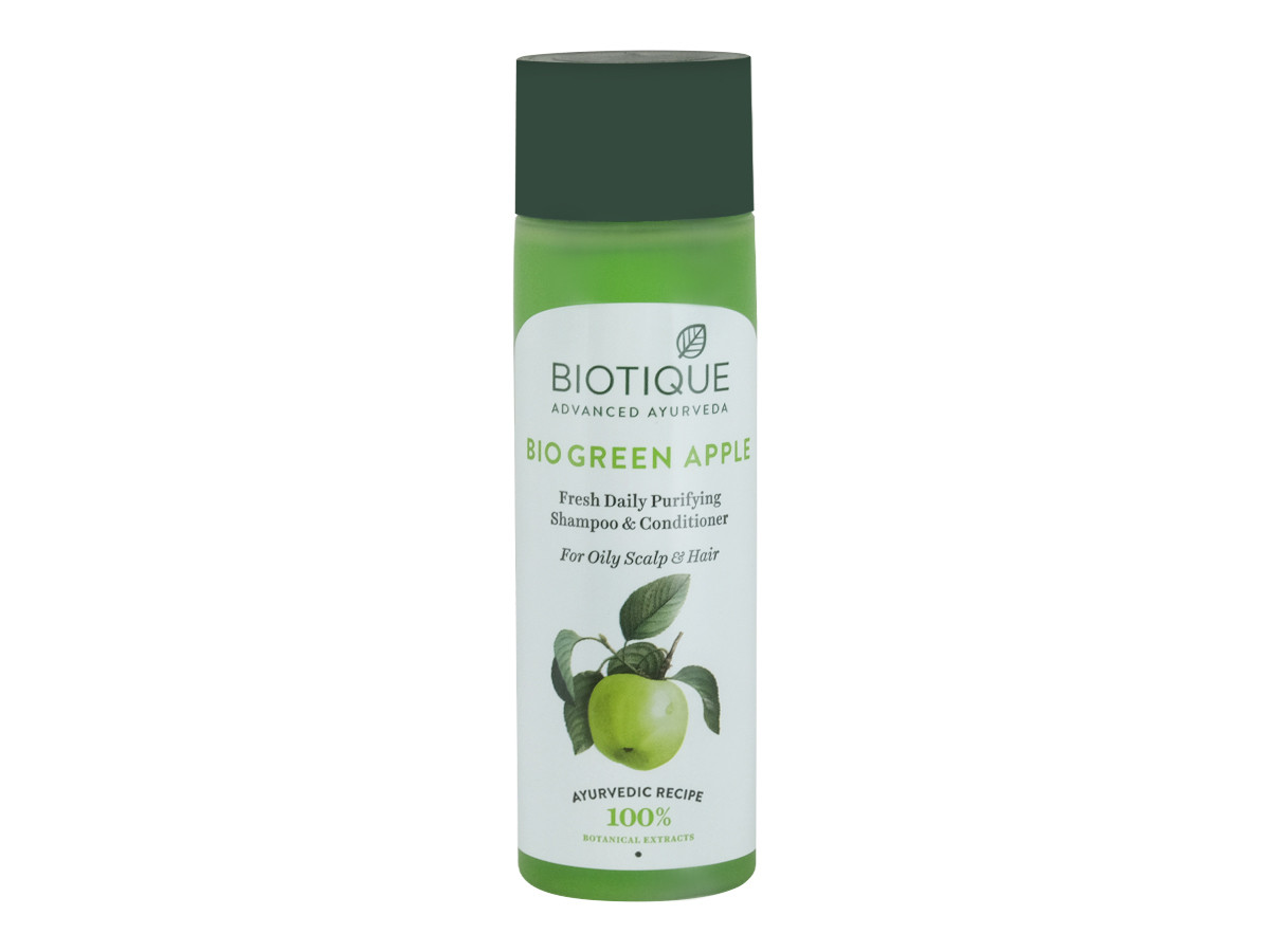 BIO GREEN APPLE SHAMPOO (120ML) BIOTIQUE, ШАМПУНЬ БІО ЗЕЛЕНЕ ЯБЛУКО Для жирного волосся