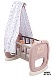 Колиска Smoby Toys Baby Nurse Рожева пудра з балдахіном (220373), фото 3