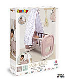 Колиска Smoby Toys Baby Nurse Рожева пудра з балдахіном (220373), фото 4